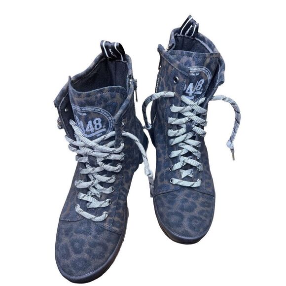 P448 Denise Leopard Print Boot NWOB Size 39 - Picture 5 of 10
